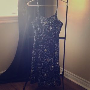 Black and white flower dress